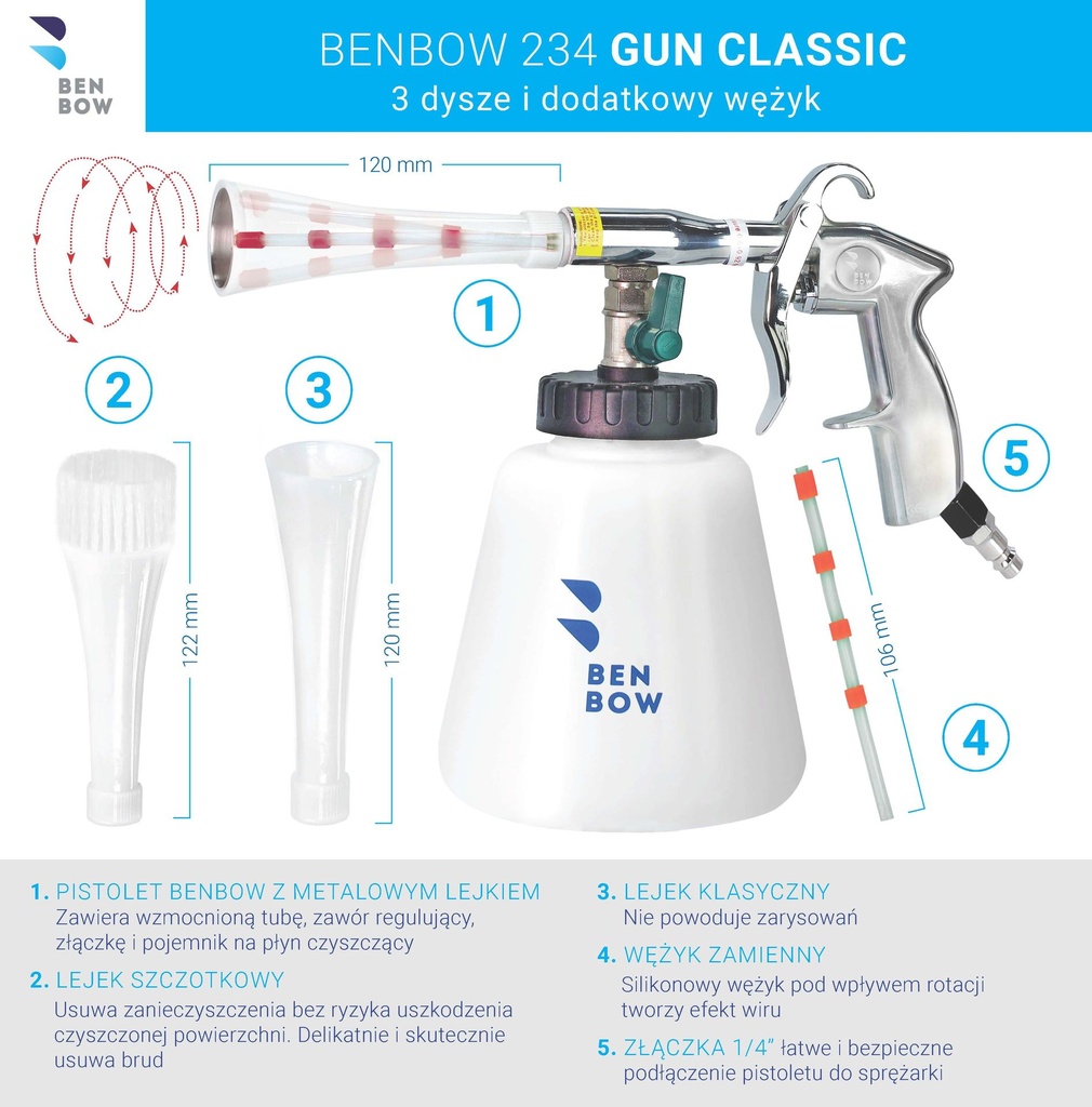 Benbow 234 Classic - Πιστόλι καθαρισμού με 3 ακροφύσια 5 benbow 234 classic - πιστόλι καθαρισμού με 3 ακροφύσια - image 5